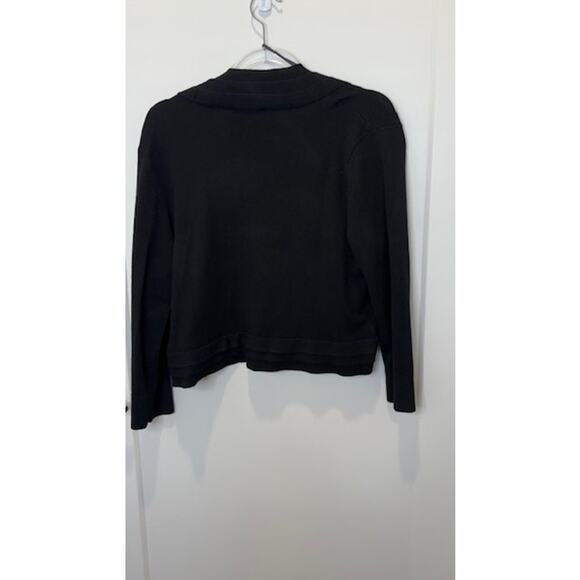 Classic Black Cardigan Sweater Large - Picture 2 of 6